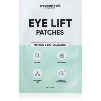 My White Secret Breakout+aid Eye Lift Patches plasture antirid pentru zona de sub ochi cu retinol