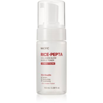 Nacific Rice + Pepta Collagen Glow Bubble Toner tonic facial iluminator cu efect de hidratare - Sellmag.ro