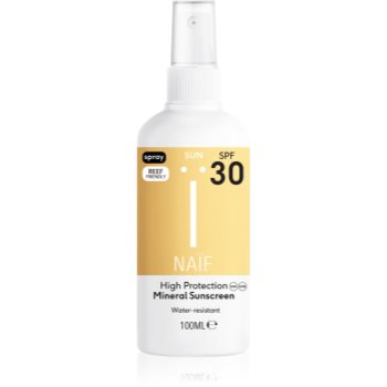 Naif sun mineral sunscreen spf 30 spray protector pentru plajă spf 30