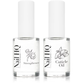 Nail HQ Strengthener & Cuticle Oil Duo set pentru unghii și cuticule