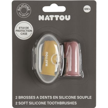 NATTOU Baby Toothbrush periuta de dinti pentru deget pentru copii cu sac