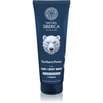 Natura Siberica Arctic Wild Northern Power gel de curățare pentru păr, barbă și corp