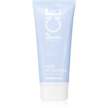 Natura Siberica ICE Professional Keep My Blonde masca pentru regenerare pentru păr în nuanțe reci de blond, decolorat sau șuvițat