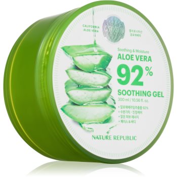 NATURE REPUBLIC Soothing & Moisture Aloe Vera 92% Soothing Gel gel calmant si hidratant pentru piele sensibila