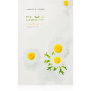 NATURE REPUBLIC Real Nature Chamomile Mask Sheet mască textilă hidratantă cu musetel