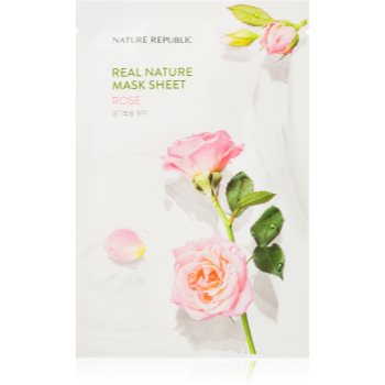 NATURE REPUBLIC Real Nature Rose Mask Sheet mască textilă revitalizantă