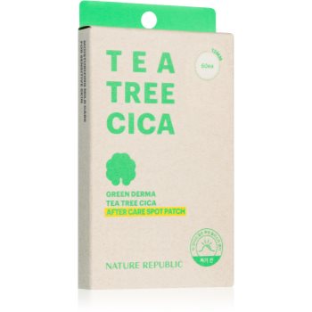 NATURE REPUBLIC Green Derma Tea Tree Cica After Care Spot Patch tratament local pentru piele uscata si iritata in urma tratamentului antiacneic