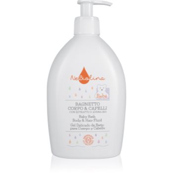 NeBiolina Bébé Bath Body & Hair Fluid gel de duș și șampon pentru bebeluși și copii mici