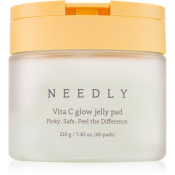 NEEDLY Vita C Glow Jelly Pad dischete demachiante pentru o piele mai luminoasa