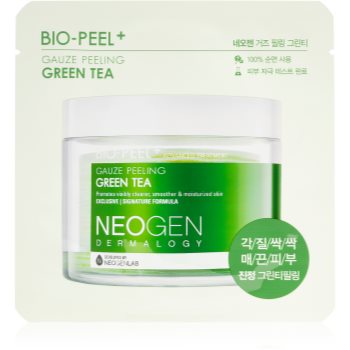 Neogen Dermalogy Bio-Peel+ Gauze Peeling Green Tea discuri pentru indepartarea impuritatilor pentru luminozitate si hidratare Neogen Dermalogy Cosmetice și accesorii