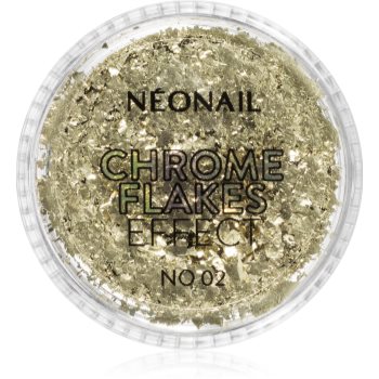 NeoNail Chrome Flakes Effect No. 02 pudra cu particule stralucitoare pentru unghii NeoNail