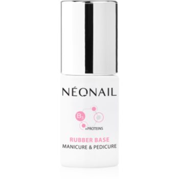NeoNail Manicure & Pedicure Rubber Base baza gel pentru unghii cu proteine accesorii imagine noua