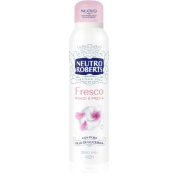 Neutro Roberts Monoi e Fresia deodorant spray cu o eficienta de 48 h