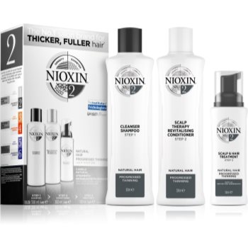 Nioxin System 2 Natural Hair Progressed Thinning set cadou (impotriva caderii parului) unisex accesorii imagine noua
