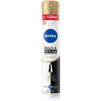 Nivea Black & White Invisible Silky Smooth spray anti-perspirant pentru femei