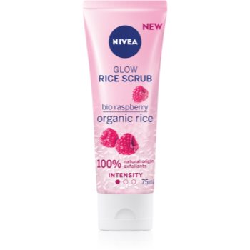 Nivea Rice Scrub Raspberry exfoliant iluminator pentru piele sensibilă Nivea