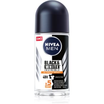 Nivea Men Invisible Black & White deodorant roll-on antiperspirant pentru barbati Nivea imagine noua