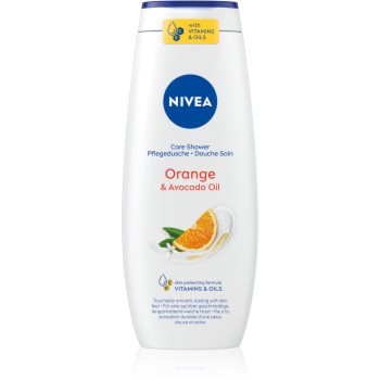 NIVEA Orange & Avocado Oil gel calmant pentru dus