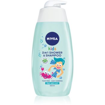 Nivea Kids 2 v 1 gel de duș și șampon delicat pentru copii Nivea