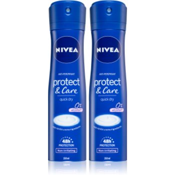 Nivea Protect & Care spray anti-perspirant 2 x 150 ml (ambalaj economic) Nivea