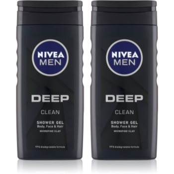 NIVEA MEN Deep Gel de duș pentru bărbați ambalaj economic