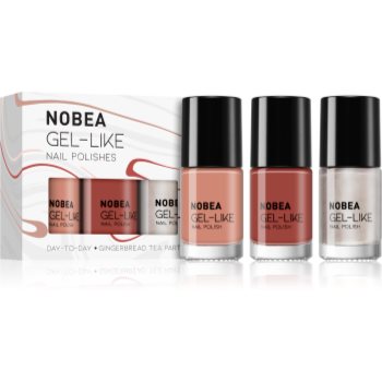 NOBEA Day-to-Day Best of Nude Nails Set set de lacuri de unghii Gingerbread Tea Party