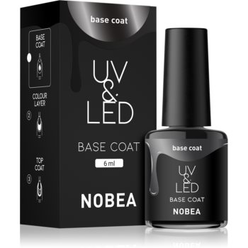 NOBEA UV & LED Base Coat lac de unghii de bază, cu utilizarea lămpii UV/LED glossy Base imagine noua