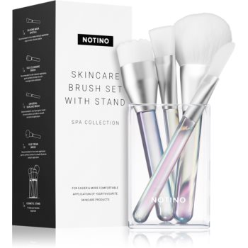Notino Spa Collection Skincare brush set with stand set de pensule pentru îngrijirea pielii accesorii imagine noua