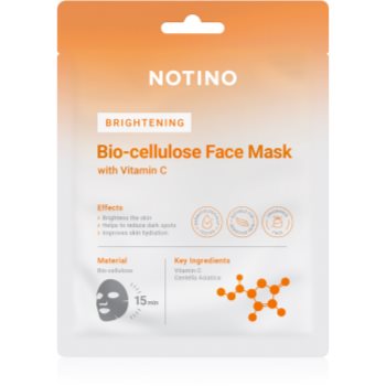 Notino Brightening Bio-Cellulose Face Mask with Vitamin C mască textilă iluminatoare
