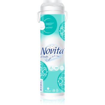 NOVITA Delicate tampoane cosmetice pentru demachierea și curățarea tenului