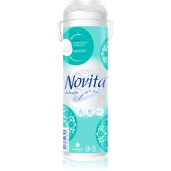 NOVITA Delicate tampoane cosmetice pentru demachierea și curățarea tenului