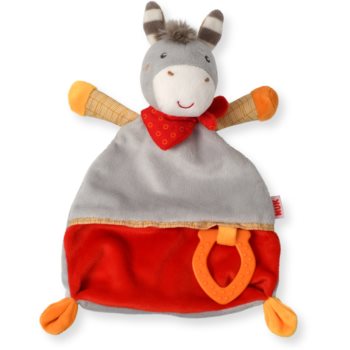 NUK Happy Farm pătură mini cu animal de pluș 0m+ Donkey
