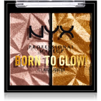 NYX Professional Makeup Born To Glow Icy Highlighter paleta luminoasa