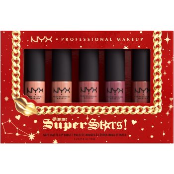 NYX Professional Makeup Gimme SuperStars! Soft Matte Lip Cream Vault set cadou de buze