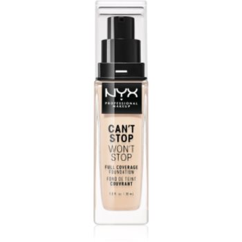 NYX Professional Makeup Can\'t Stop Won\'t Stop Full Coverage Foundation fond de ten cu acoperire ridicată