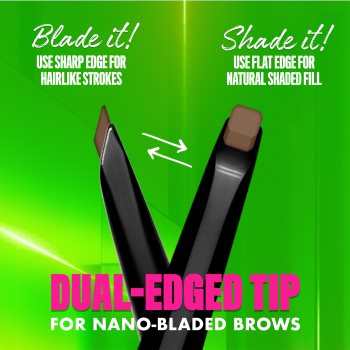 NYX Professional Makeup Blade & Shade creion pentru sprancene cu pensula - 1 | YEO