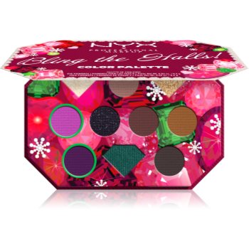 NYX Professional Makeup Xmas Bling The Halls палітра тіней для повік 10 відтінків 10x0.6 гр