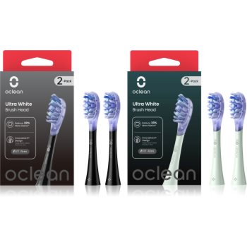 Oclean Ultra White Set capete de schimb pentru periuta de dinti Black & Green