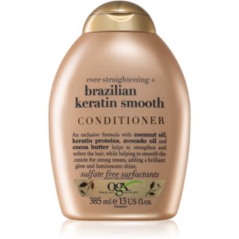 OGX Brazilian Keratin Smooth balsam cu efect de netezire pentru un par stralucitor si catifelat