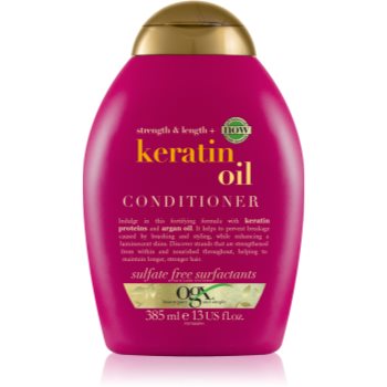 OGX Keratin Oil balsam pentru indreptare cu keratina si ulei de argan notino.ro