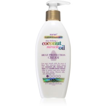 OGX Coconut Miracle Oil crema termo-protectoare pentru netezirea parului indisciplinat