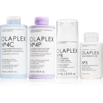 Olaplex The Ultimate Enhancing, Detoxing & Hydrating Kit For Blondes Ingrijire Consolidata (pentru Par Blond)