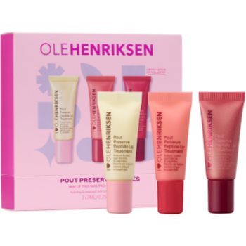 OLEHENRIKSEN Pout Preserve Mini Hydrating Peptide Lip Trio set cadou de buze - Sellmag.ro