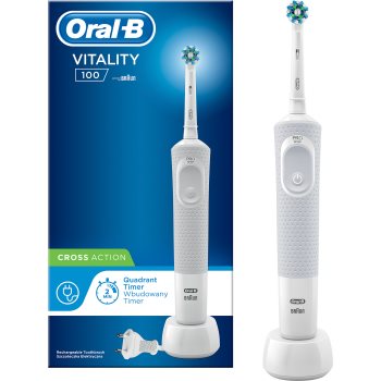 Oral B Vitality D100 Cross Action White periuta de dinti electrica imagine notino.ro