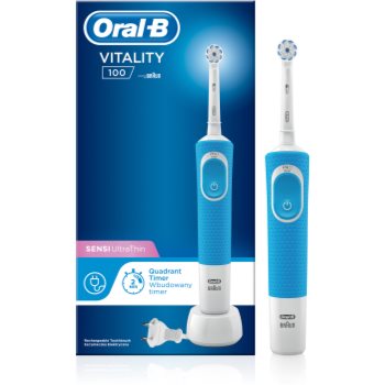 Oral B Vitality 100 Sensi UltraThin D100.413.1 Blue periuta de dinti electrica notino.ro imagine noua