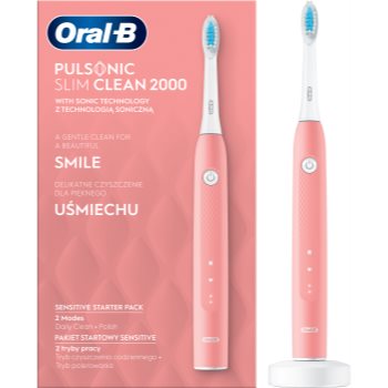 Oral b pulsonic slim clean 2000 pink periuta de dinti electrica sonica