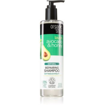 Organic Shop Natural Avocado & Honey sampon pentru regenerare pentru păr uscat și deteriorat