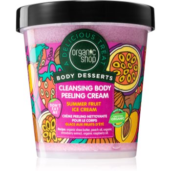 Organic Shop Body Desserts Summer Fruit Ice Cream crema exfolianta pentru curatare Accesorii