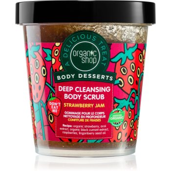 Organic Shop Body Desserts Strawberry Jam peeling de curățare profundă pentru corp