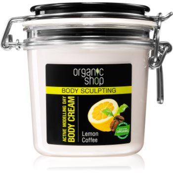 Organic Shop Body Sculpting Lemon Coffee crema delicata efect de remodelare.